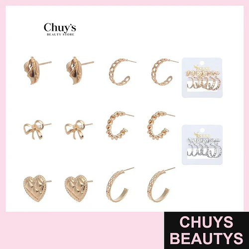Pendientes 6Pcs - Chuys Beautys | Chuys Beautys