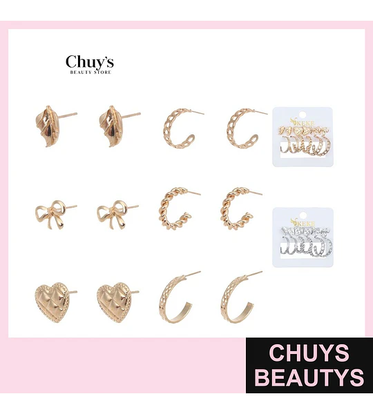 Pendientes 6Pcs