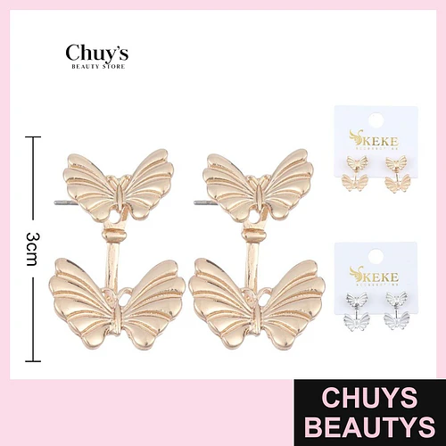 Pendientes CCB Mariposa Dorada - Chuys Beautys | Chuys Beautys
