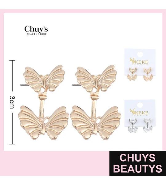 Pendientes CCB Mariposa Dorada
