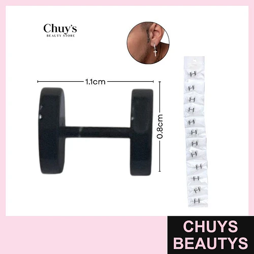 Pendientes de Aro Negros 12 Pcs - Chuys Beautys | Chuys Beautys
