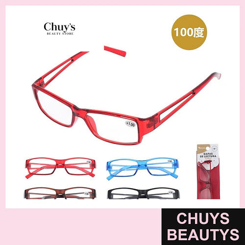 Lentes con Aumento Rojo 100D - Chuys Beautys | Chuys Beautys