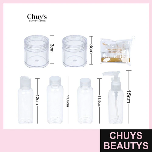 Set de Envases de Cosméticos 6 Pcs 100ml - Chuys Beautys | Chuys Beautys