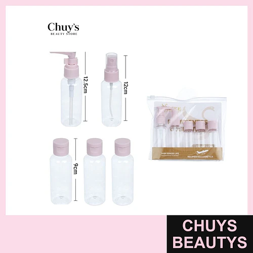Set de envases para viaje 5pcs - Chuys Beautys | Chuys Beautys