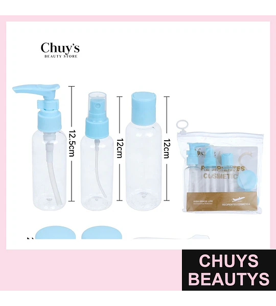 Set de envases para viaje 5pcs