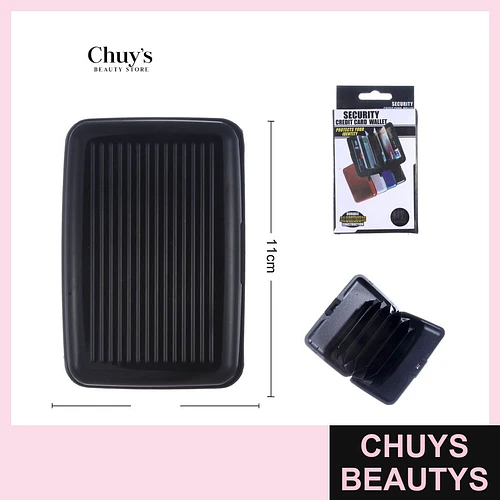 Tarjetero Negro 2*7.5*11cm - Chuys Beautys | Chuys Beautys