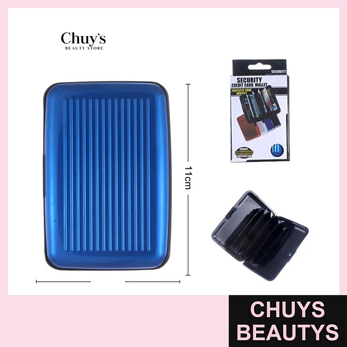 Tarjetero azul 2*7.5*11cm - Chuys Beautys | Chuys Beautys