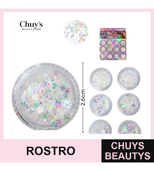 Polvo para Uñas Estrella Brillante