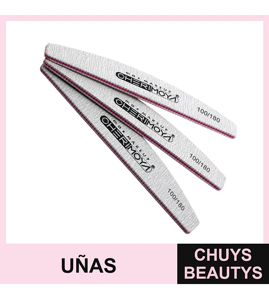 Limas de Uñas Cherimoya Doble Cara Grano 100/180 Profesional