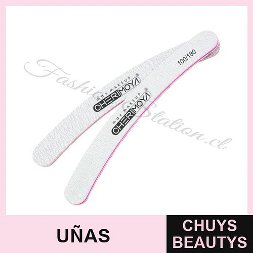 Lima de Uñas Curva Cherimoya Doble Grano 100/180 para Manicura - Chuys Beautys | Chuys Beautys