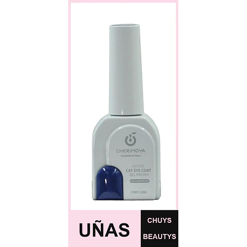Esmalte Gel UV/LED Cat Eye Azul Profundo Shimmering Cherimoya 12ml - Chuys Beautys | Chuys Beautys