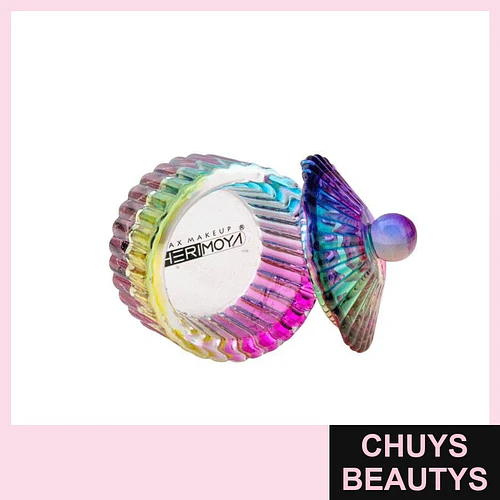 Frasco Decorativo Iridescente con Tapa de Concha Cherimoya AX MAKEUP - Chuys Beautys | Chuys Beautys
