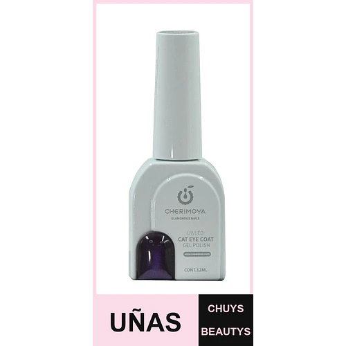 Esmalte Gel UV/LED Cat Eye Cherimoya Tono Púrpura Intenso Shimmer 12ml - Chuys Beautys | Chuys Beautys