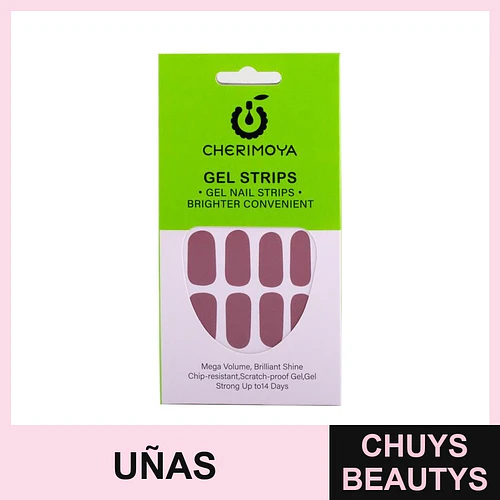 Tiras de Gel para Uñas Cherimoya Tono Nude Ciruela Larga Duración - Chuys Beautys | Chuys Beautys