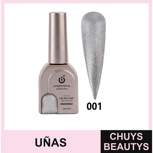 Esmalte Gel UV/LED Cat Eye Diamond Glitter Cherimoya Tono 001 - Chuys Beautys | Chuys Beautys