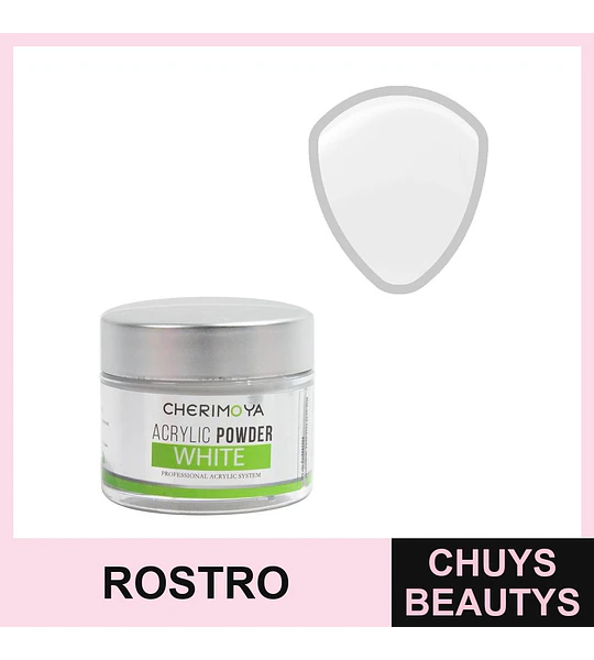 Polvo Acrílico Blanco Cherimoya para Uñas Profesionales