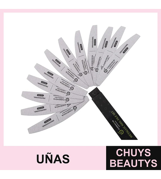Set de 10 limas profesionales para uñas Cherimoya