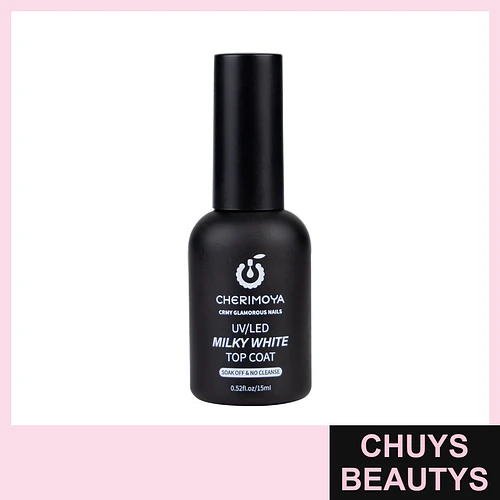 Top Coat Uv/Led Milky White Cherimoya 15ml - Chuys Beautys | Chuys Beautys