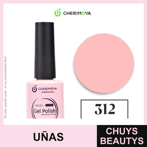 Esmalte Gel Polish Cherimoya Classic 312 Rosa Pastel 8ml - Chuys Beautys | Chuys Beautys
