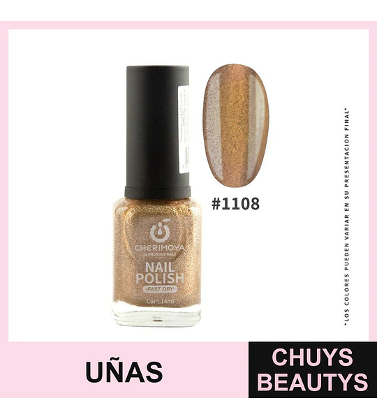 Esmalte de Uñas Fast Dry #1108 Dorado Brillante Cherimoya