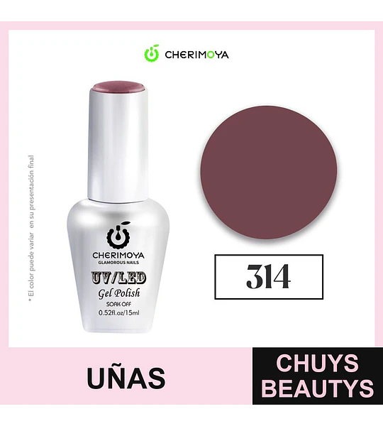 Esmalte Gel Polish UV/LED Cherimoya 314 Soak Off 15ml