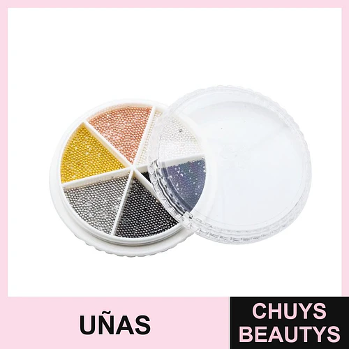 Set de microesferas metálicas para decoración de uñas Cherimoya - Chuys Beautys | Chuys Beautys