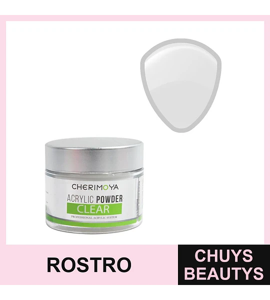 Polvo Acrílico Transparente Cherimoya Profesional 20g