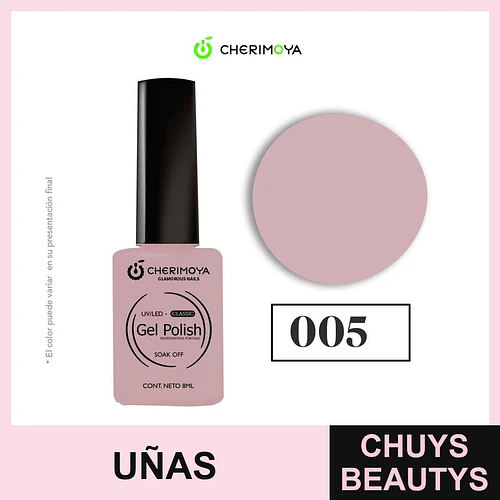 Esmalte Gel Polish Classic 005 Rosa Nude Cherimoya 8ml - Chuys Beautys | Chuys Beautys