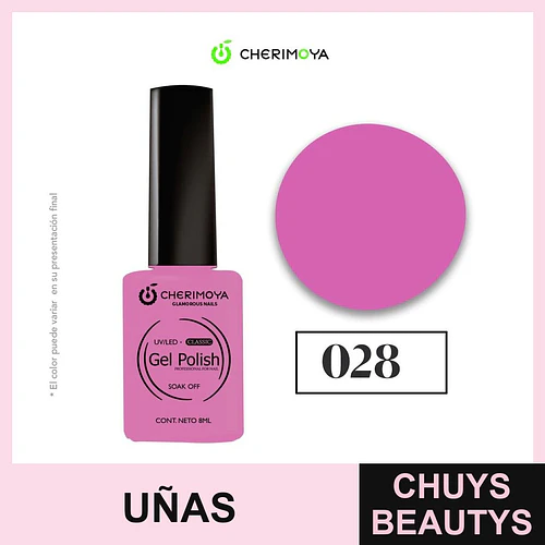 Esmalte Gel Polish UV/LED Classic Soak Off 028 Rosa Chic Cherimoya 8ml - Chuys Beautys | Chuys Beautys