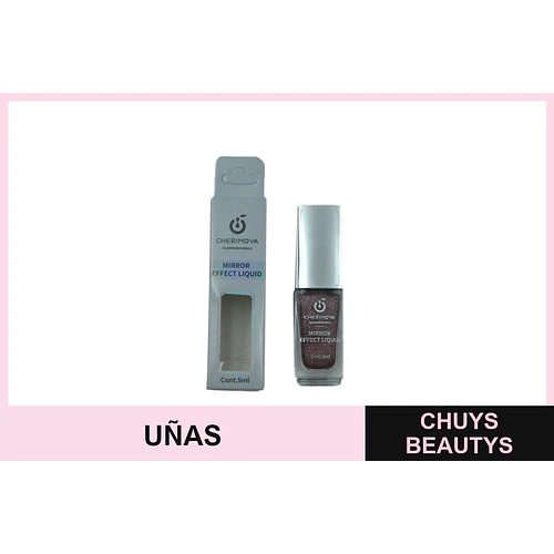 Esmalte efecto espejo Cherimoya Mirror Effect Liquid Cont. 5ml - Chuys Beautys | Chuys Beautys