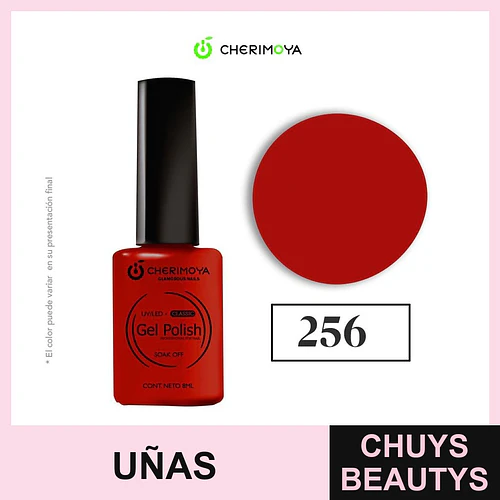 Esmalte Gel Polish Classic 256 Rojo Cherimoya - Chuys Beautys | Chuys Beautys