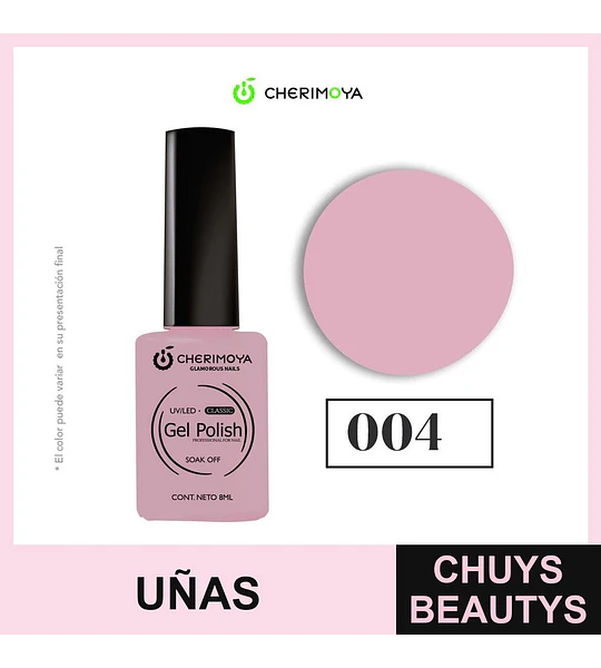 Esmalte Gel Polish Classic 004 Rosa Cherimoya 8ml