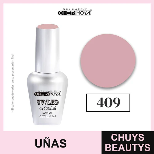 Esmalte Gel UV/LED Soak Off Cherimoya 409 15ml - Chuys Beautys | Chuys Beautys