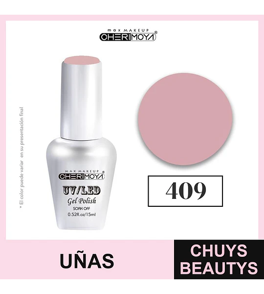 Esmalte Gel UV/LED Soak Off Cherimoya 409 15ml