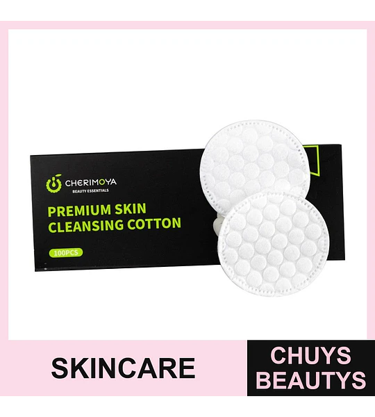 Algodón Limpieza Facial Premium Cherimoya 100 Piezas