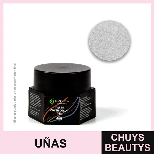 Gel Cover Color Uñas UV/LED 004 Silver Cherimoya - Chuys Beautys | Chuys Beautys