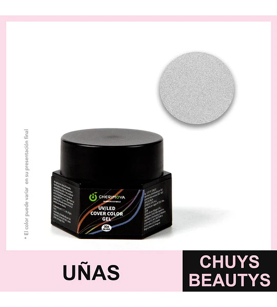 Gel Cover Color Uñas UV/LED 004 Silver Cherimoya