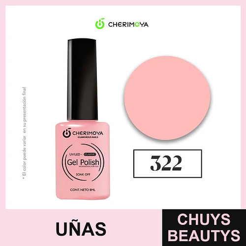 Esmalte Gel Polish Classic 322 Rosa Suave Cherimoya 8ml - Chuys Beautys | Chuys Beautys