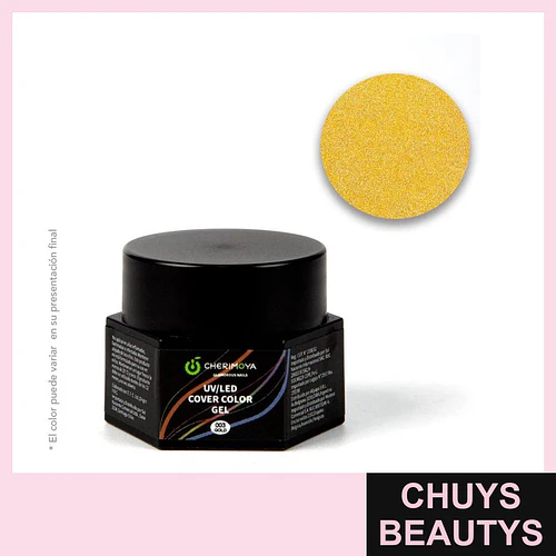 Gel UV/LED Cover Color 003 Gold Cherimoya - Chuys Beautys | Chuys Beautys