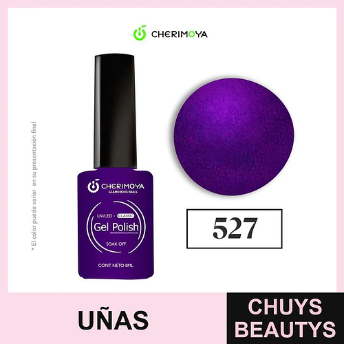 Esmalte Gel Polish Classic 527 Morado Intenso Cherimoya 8ml - Chuys Beautys | Chuys Beautys
