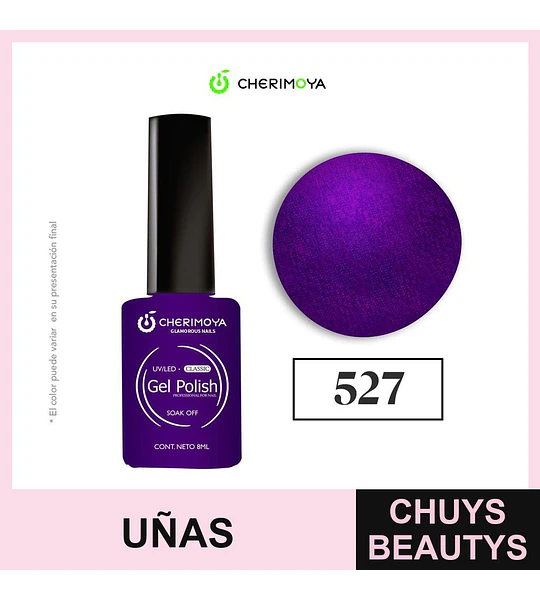Esmalte Gel Polish Classic 527 Morado Intenso Cherimoya 8ml