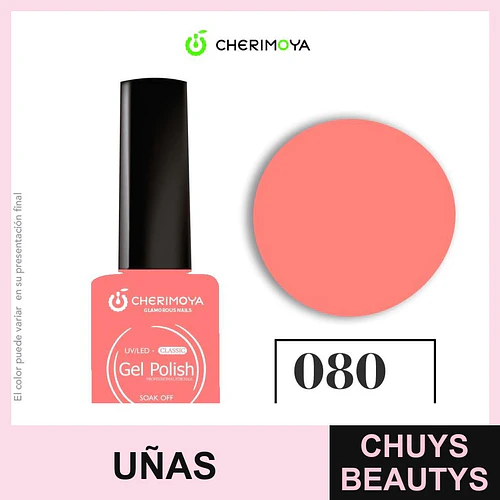 Esmalte Gel Polish Classic 080 Coral Cherimoya 8ml - Chuys Beautys | Chuys Beautys