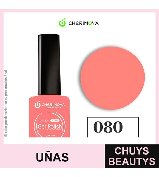 Esmalte Gel Polish Classic 080 Coral Cherimoya 8ml
