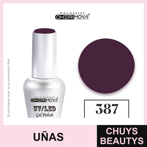 Esmalte Gel UV/LED Cherimoya Soak Off 387 15ml - Chuys Beautys | Chuys Beautys