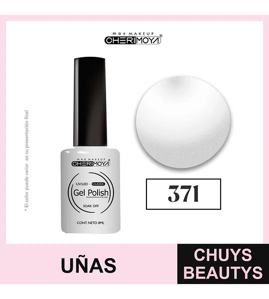 Gel Polish Classic Soak Off 371 Blanco 8ml Cherimoya