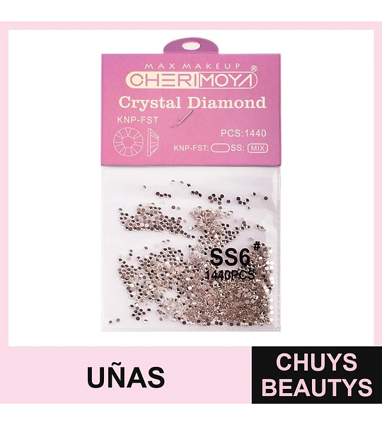 Cristales de Diamante para Uñas Cherimoya SS6 Mix 1440 piezas