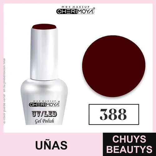 Esmalte Gel UV/LED Cherimoya Soak Off 388 Borgoña 15ml - Chuys Beautys | Chuys Beautys