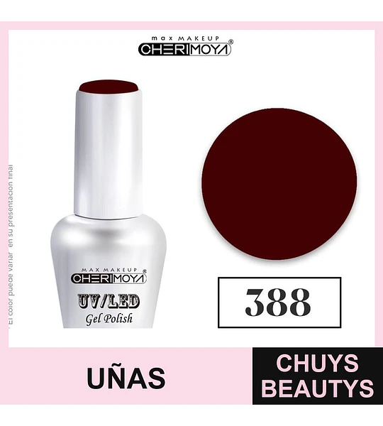 Esmalte Gel UV/LED Cherimoya Soak Off 388 Borgoña 15ml
