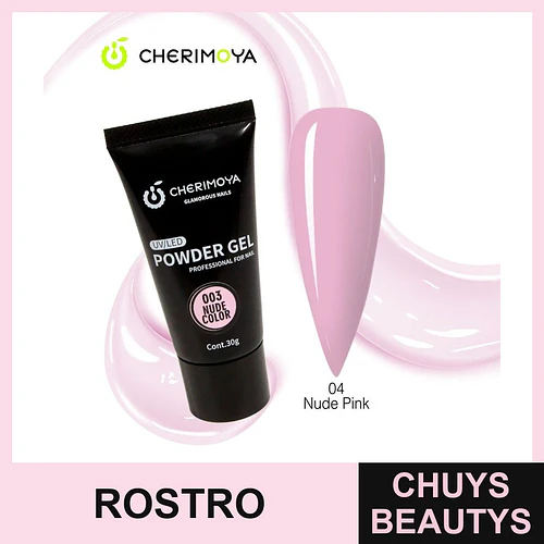 Gel en Polvo UV/LED 003 Nude Color Cherimoya Profesional para Uñas 30g - Chuys Beautys | Chuys Beautys