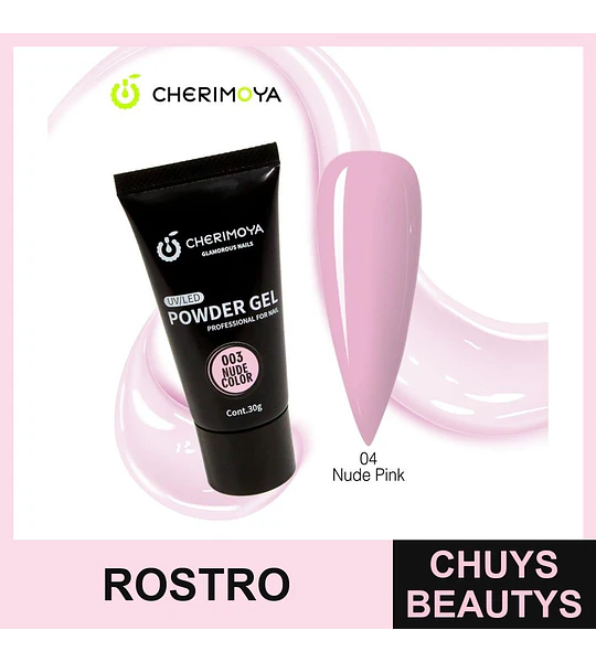 Gel en Polvo UV/LED 003 Nude Color Cherimoya Profesional para Uñas 30g